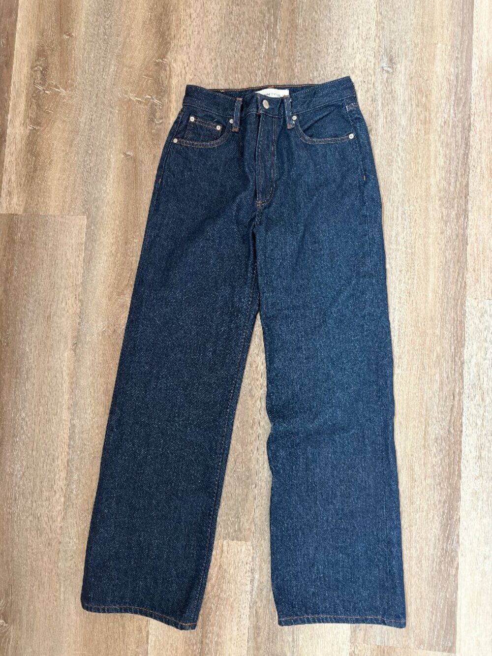 Aritzia Denim Forum The Farrah Hi-Rise Wide Leg Jeans Size 26 Dark Wash